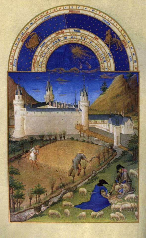 LIMBOURG brothers Les trs riches heures du Duc de Berry: Juillet (July) dh